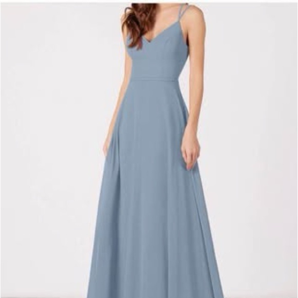 Azazie Janine Dusty Blue Dress